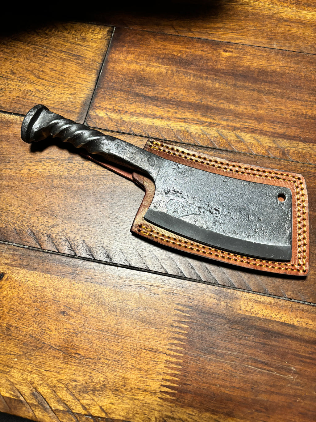 Hand Forged Rail Road Spike Cleaver