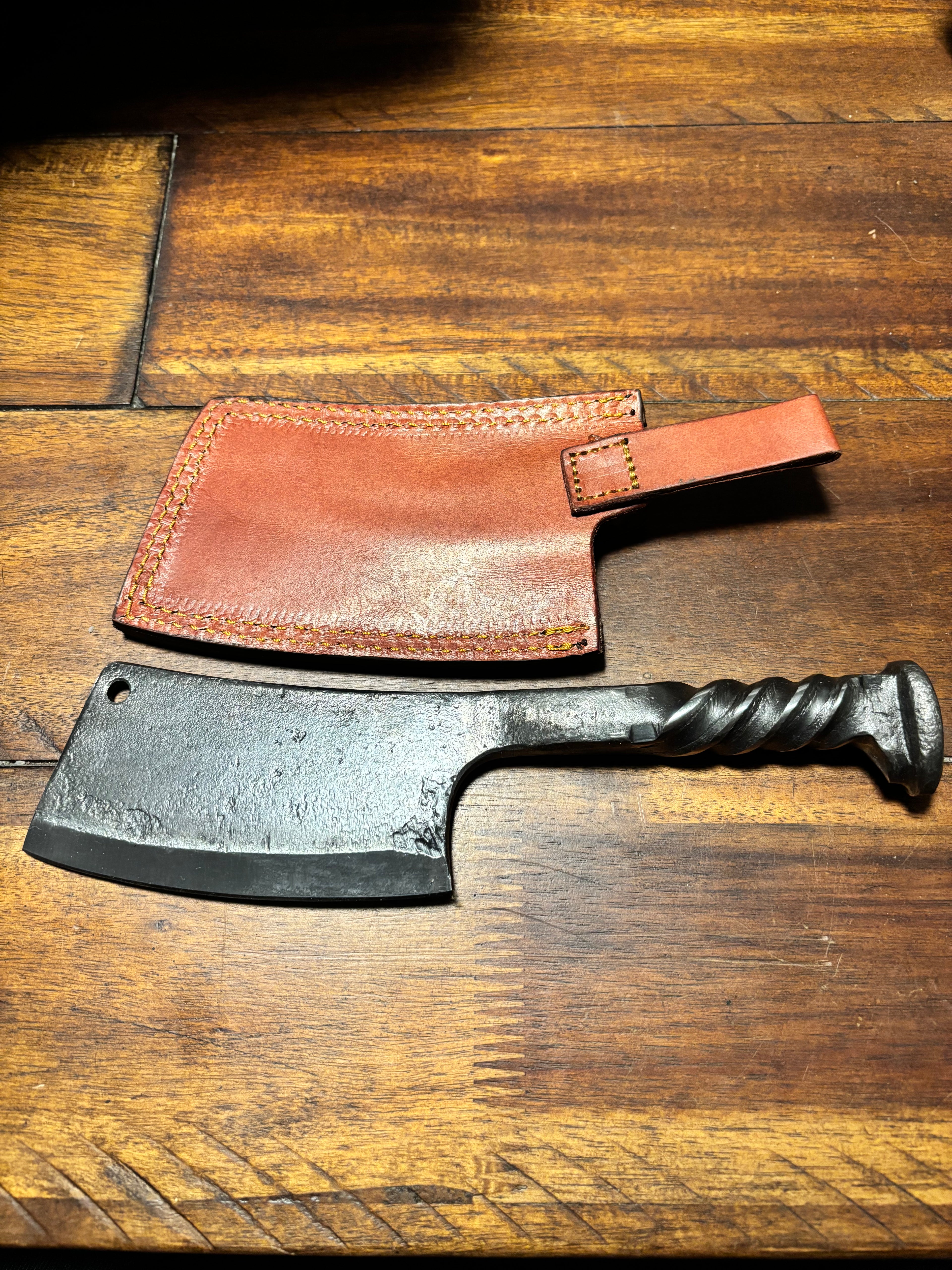 Hand Forged Rail Road Spike Cleaver