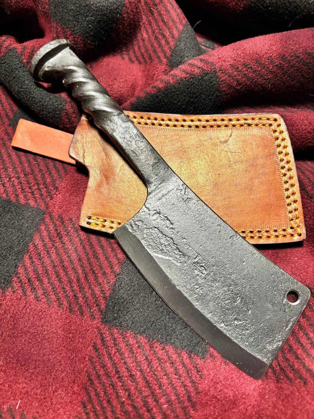 Hand Forged Rail Road Spike Cleaver