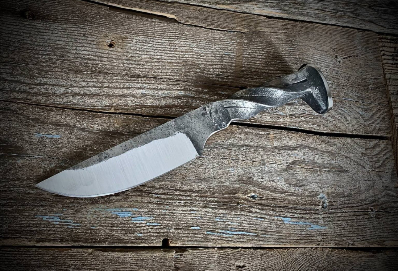 Hand Forged Rail Road Spike Knife - Made in Dover DE